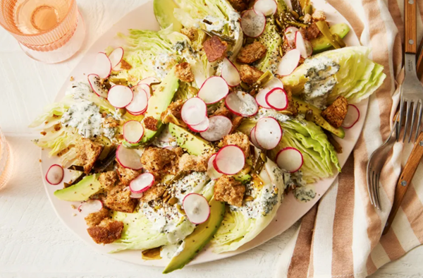 Sour cream & spring onion wedge salad