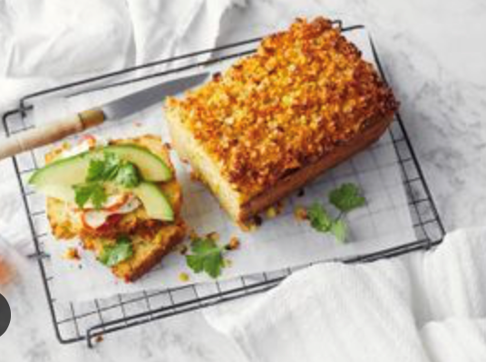 Sour cream and corn 'fritter' loaf