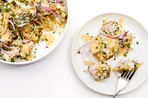 Sour cream and onion potato salad