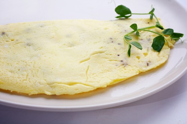 Sour cream and toasted caraway omelette