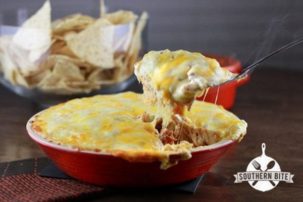 Sour cream chicken enchilada pie