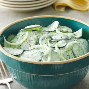 Sour cream cucumbers