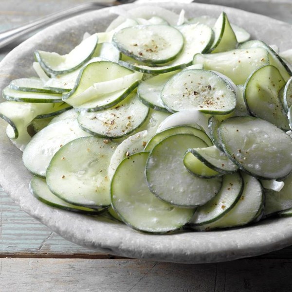 Sour cream cucumbers