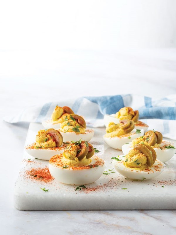 Sour cream deviled eggs