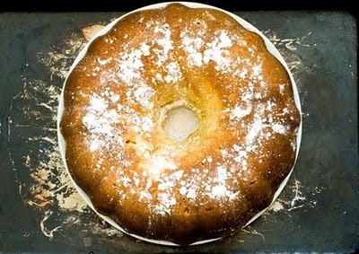 Sour cream pound cake with ruby red grapefruit
