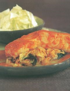 Sour orange curry of blue cod and cabbage