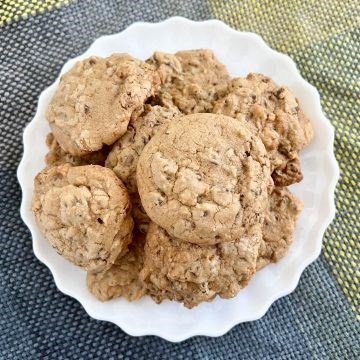 Sourdough chocolate chip-toffee cookies