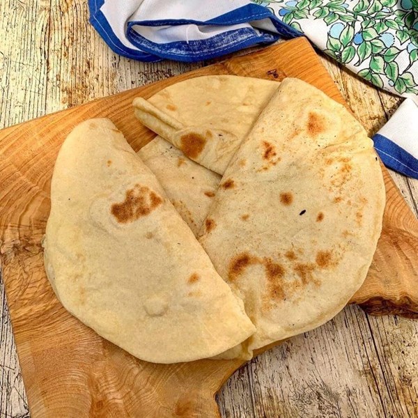Sourdough flatbreads: tortilla wraps and pitta bread
