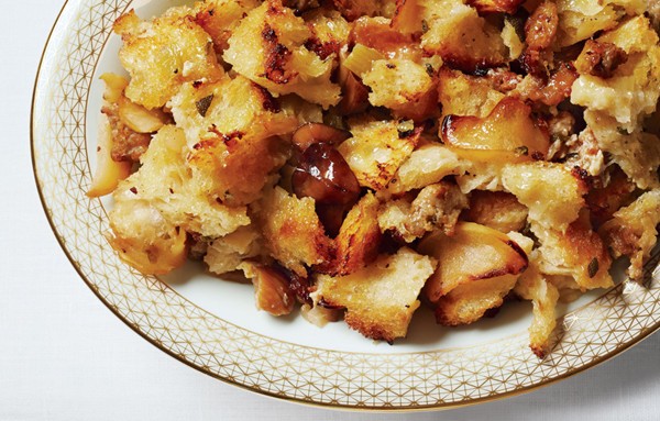 Sourdough, Italian sausage, and chestnut stuffing