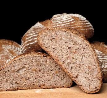 Sourdough rye bread with walnuts