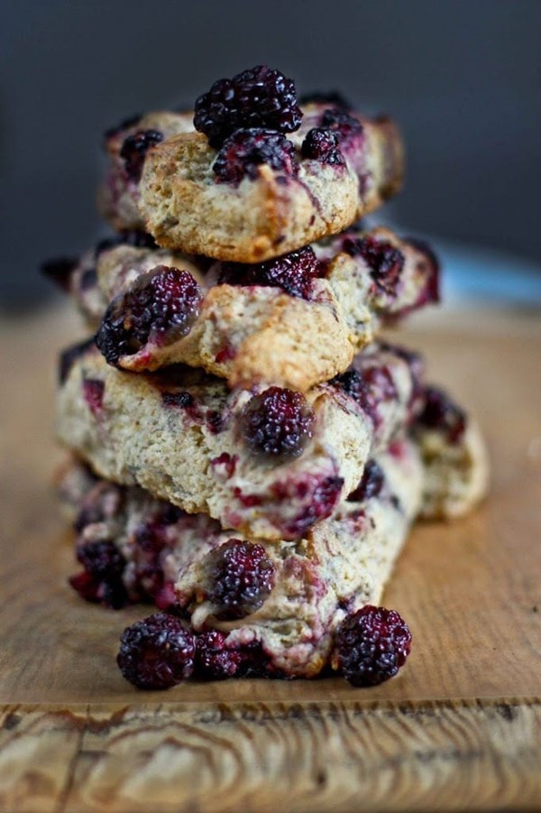 Sourdough scones with lemony glaze