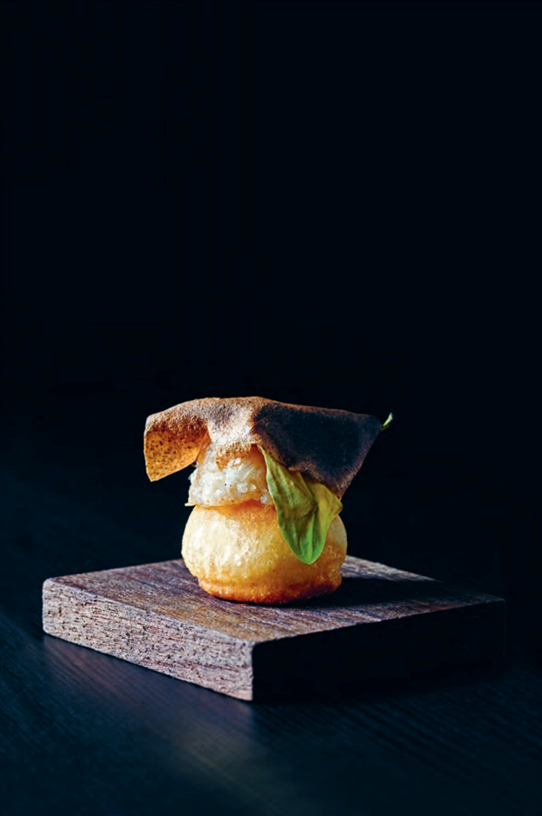 Sourdough, smoked hake, and toasted milk