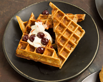 Sourdough whole wheat waffles