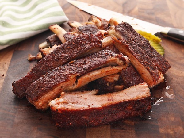 Sous-vide barbecue pork ribs