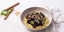 Sous vide beef and prune tagine