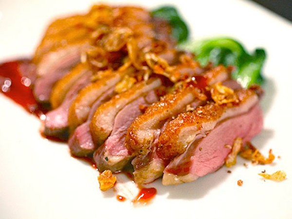 Sous vide duck breast