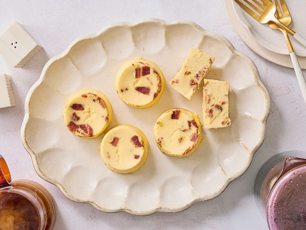 Sous vide egg bites with bacon and Gruyère cheese