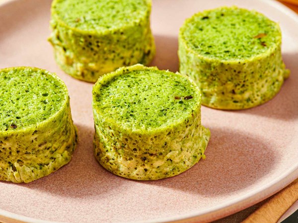 Sous vide kale and mushroom egg bites
