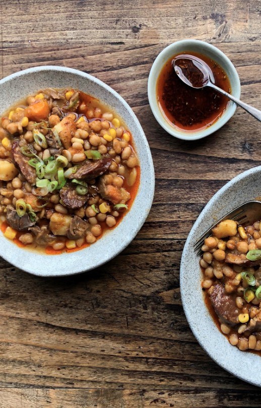 South American lamb + legume stew [Fiona Smith]