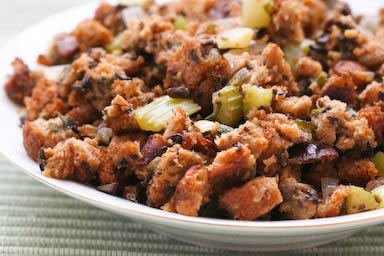South Beach diet friendly stuffing 2007:  Whole wheat and mushroom stuffing