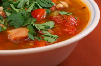 South Beach phase one chicken and tomatillo soup