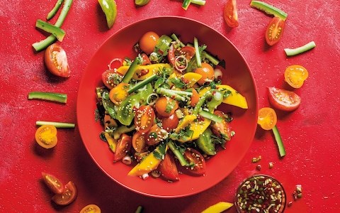 South-East Asian tomato and mango salad