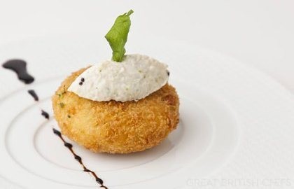 South Indian crab cake and crab chutney