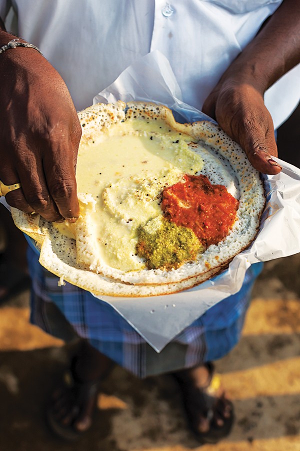 South Indian fermented lentil and rice crêpes (Dosas)