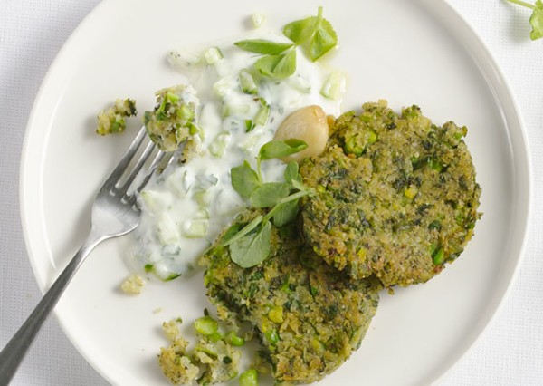 South Indian lentil cakes with raita
