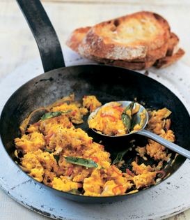 South Indian scrambled eggs