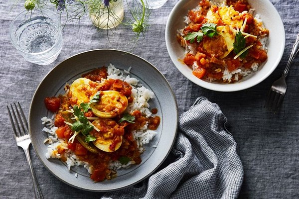 South Indian-style egg curry (Andhra egg curry)
