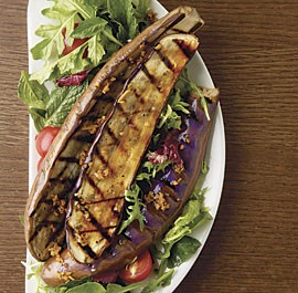 Southeast Asian grilled eggplant salad