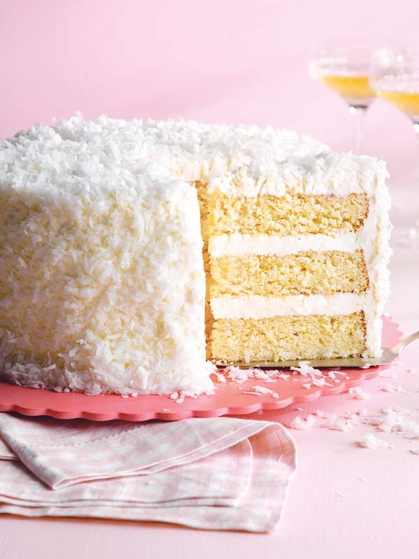 Southern coconut cake [coconut Swiss meringue]