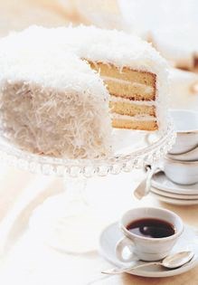 Southern coconut layer cake with divinity icing