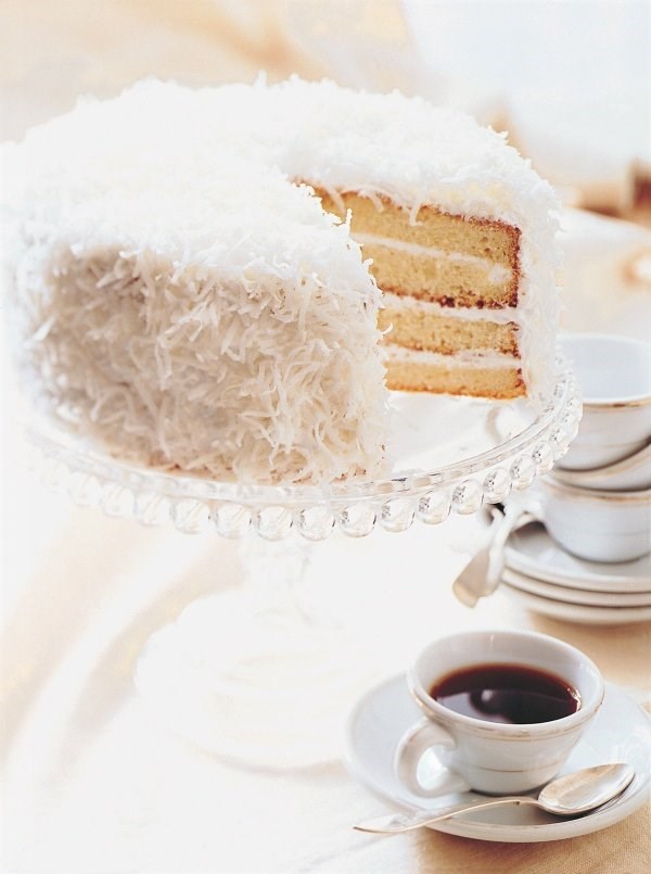 Southern coconut layer cake with divinity icing