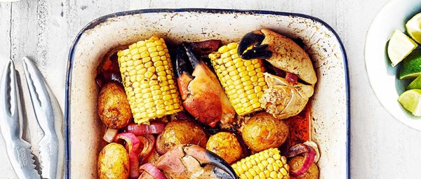 Southern cracked-crab bake