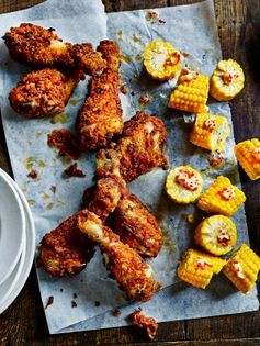 Southern fried chicken & chilli corn
