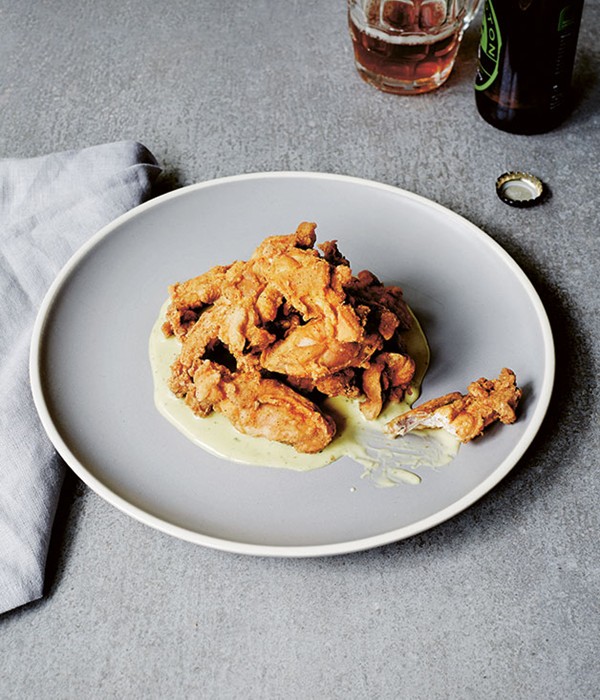 Southern fried chicken ribs & jalapeño mayo