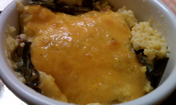 Southern grits and greens casserole