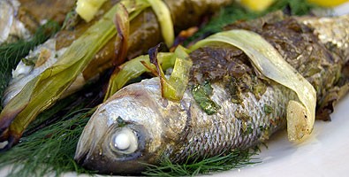 Southern herrings in vine leaves