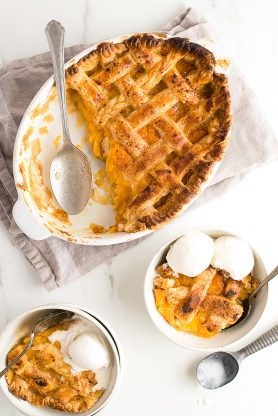 Southern peach cobbler