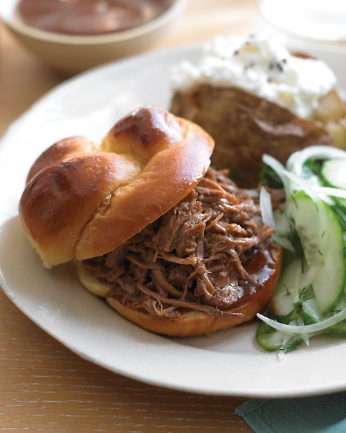 Southern pulled-pork sandwiches