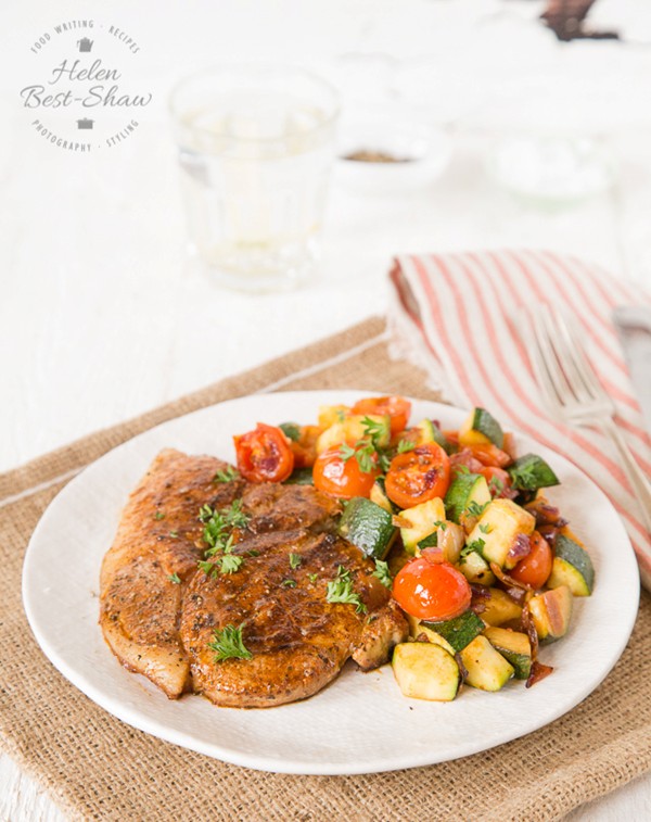 Southern spiced pork steaks