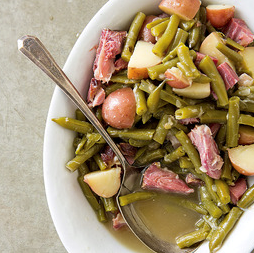 Southern-style green beans and potatoes