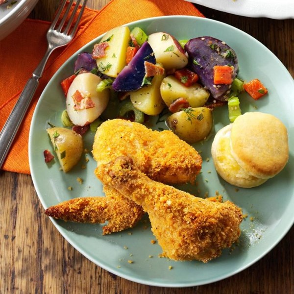 Southern-style oven-fried chicken