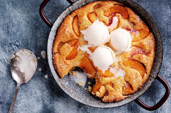Southern-style peach cobbler 