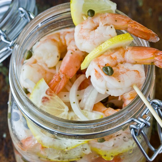 Southern-style pickled shrimp
