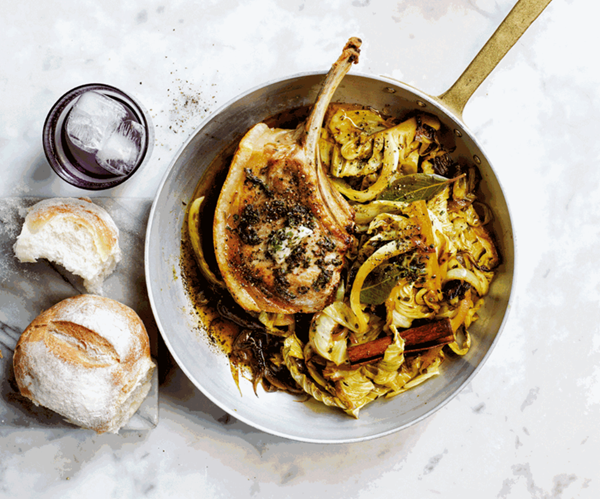 Southern-style pork with warm chow chow