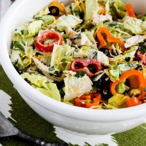 Southwest chicken salad with chipotle ranch dressing