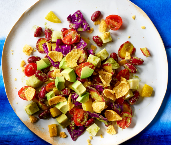 Southwest chopped salad with tomatillo dressing